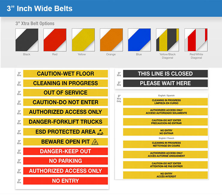 3 inch belt colors