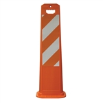 Gemstone Vertical Panel Orange - 8" x 24" Diamond Grade Striped Sheeting with 4" wide stripes