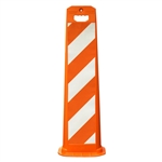 Gemstone Vertical Panel Orange - 8" x 36" High Intensity Prismatic Grade Striped Sheeting with
4" wide stripes
