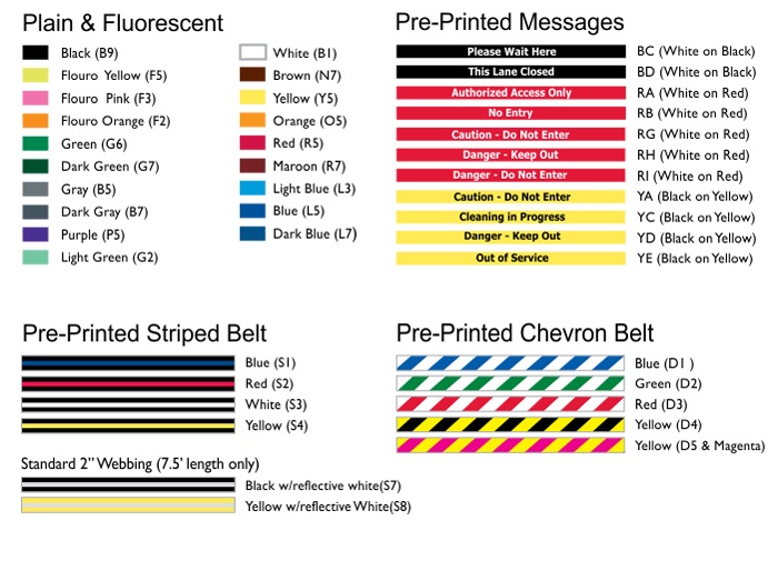 All belt colors