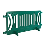 Plastic Crowd Control Fillable Barricade OTW Green