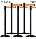 Tensabarrier Slimline 890B Black (25-Pack)
