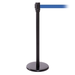 QueuePro 200, Black, Barrier with 11' Light Blue Belt