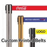 Economy Belt Barrier QU900 with 11' ft CUSTOM Printed Belt - SPECIAL