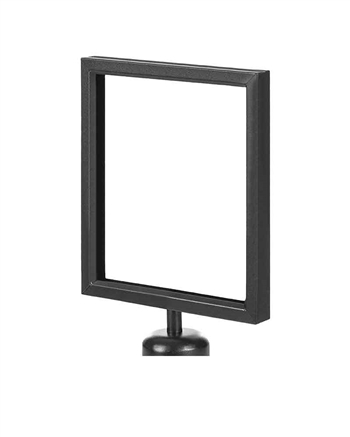Stanchion Sign Holder Black - 8.5" X 11" with Acrylic SFA811SD