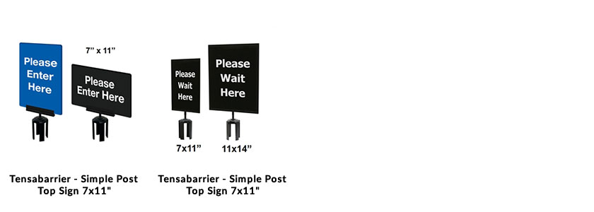 Tensabarrier® Post Top Signs