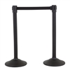 US Weight Sentry Stanchion, Black HDPE Post, Black 6.5' ft. Belt (2-Pack)